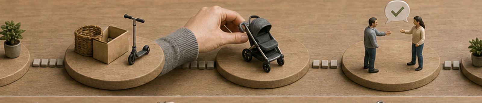 Editoriales Mietana-Motiv zu Kinderwagen und Gegenstände im Treppenhaus – Vorgehen